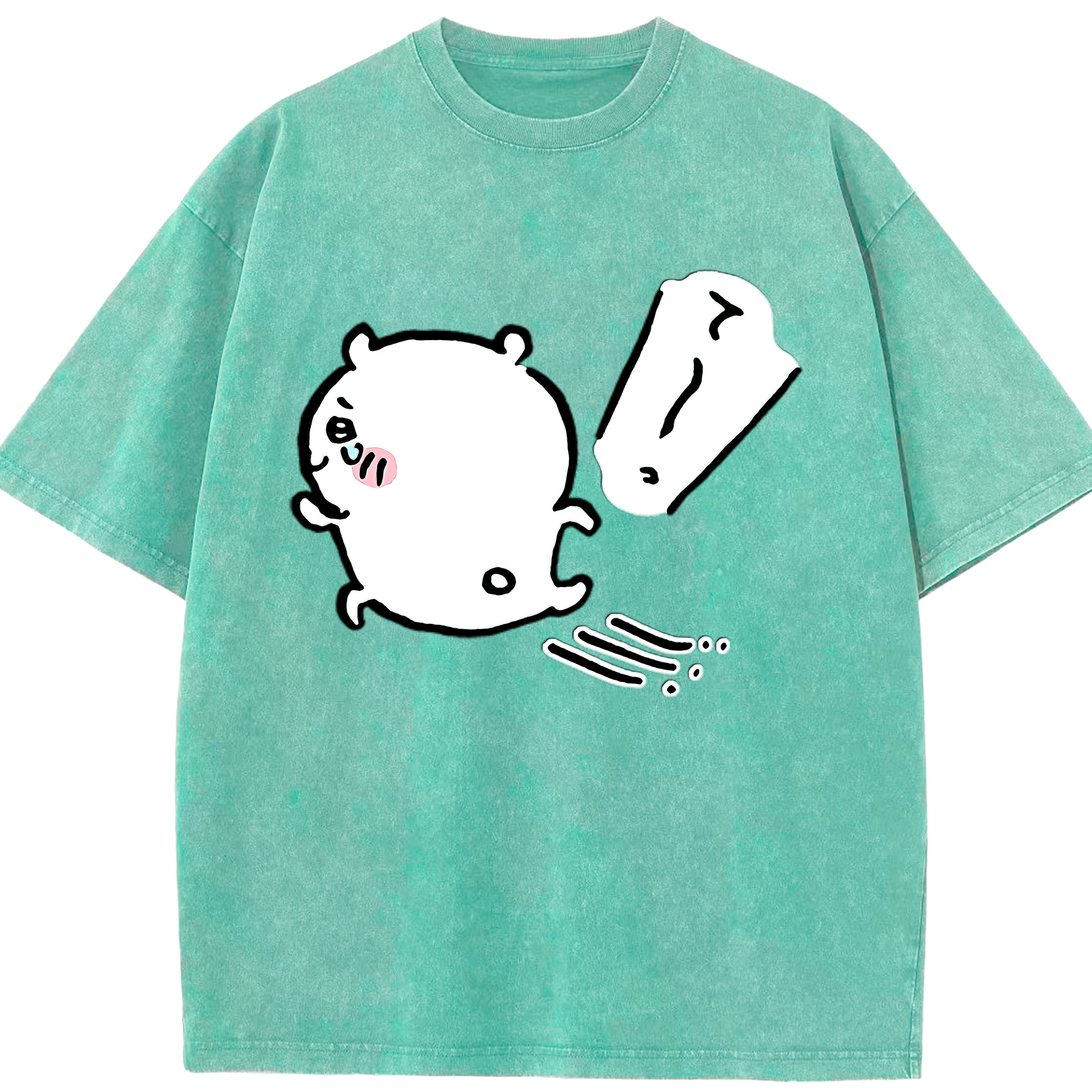 （画像用） ちいかわ ちいかわ Chii-kawa chiikawa 綿100% ヴィンテージ風 半袖Tシャツ（フロントプリント）